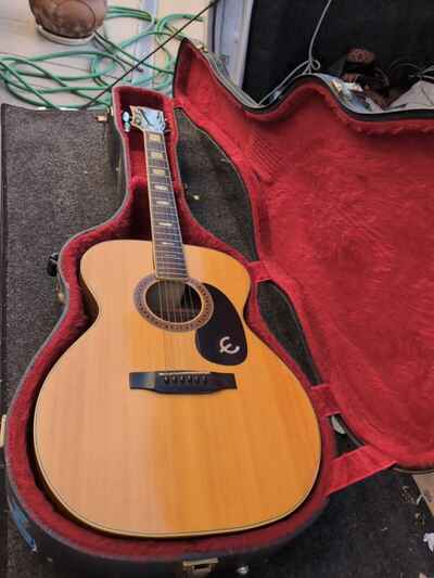 Epiphone Guitar Vintage Acoustic With Case Made In Japan I Think It