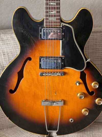 Collectible 1966 Gibson ES335 TD Semi Hollowbody Tobacco Burst Electric Guitar