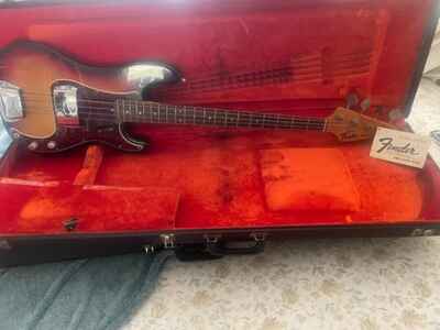 Vintage 1972 Fender Precision Bass Guitar Closet Queen!