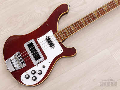 1982 Rickenbacker 4001 Vintage Neck Through Bass Burgundyglo w /  Case