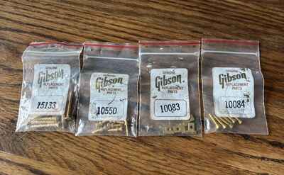 Original 1970 Gibson Vintage NOS Guitar Parts In Bags Gold Bridge Saddle Screws