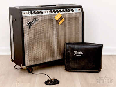 1973 Fender Twin Reverb Silverface Vintage Tube Amp, Serviced w /  Hangtag, Cover