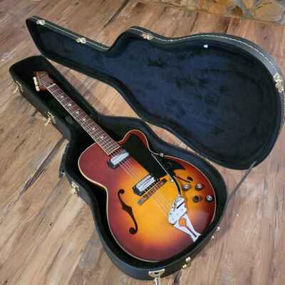 Kay K682 Galaxie II Electric Guitar 1960s Sunburst Great Condition W / Hard Case