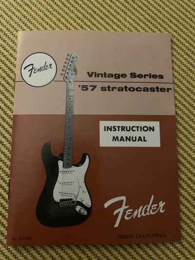 Fender 57 Reissue Stratocaster 1990 Vintage Owners Manual