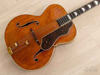 1941 Epiphone DeLuxe Pre-War Vintage Archtop Acoustic Guitar Blonde w /  Case