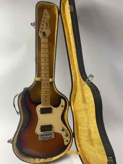 Peavey T-15 vintage USA guitar sunburst Vintage Epiphone Yellow Lined Case