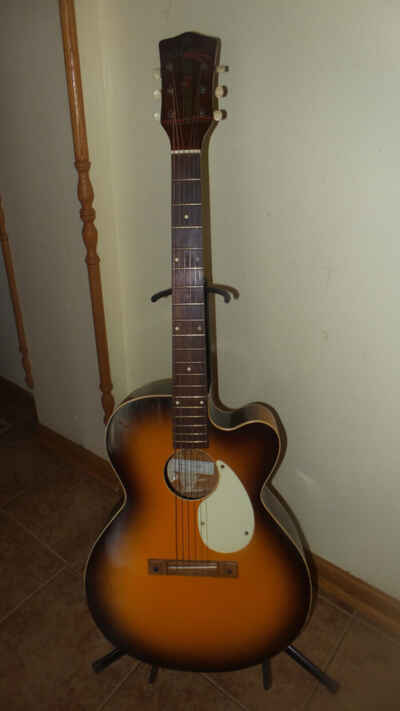 Vintage S S Stewart Acoustic Guitar, Great Low action