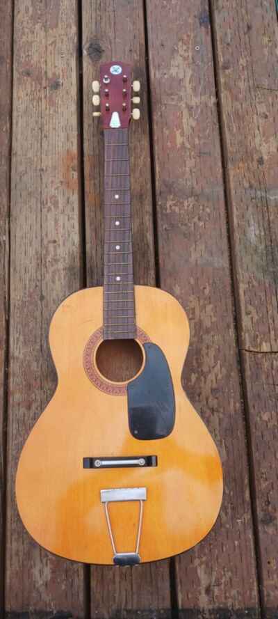 Vtg Sears & Roebuck Harmony Flat Top Acoustic Guitar