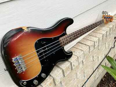 1974 Fender Precision Bass FUNK KING Stock and Original. P BASS!