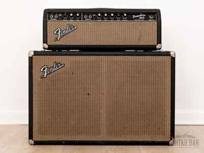 1965 Fender Tremolux Black Panel Piggyback Vintage Tube Amp Head & 2x10 Cab