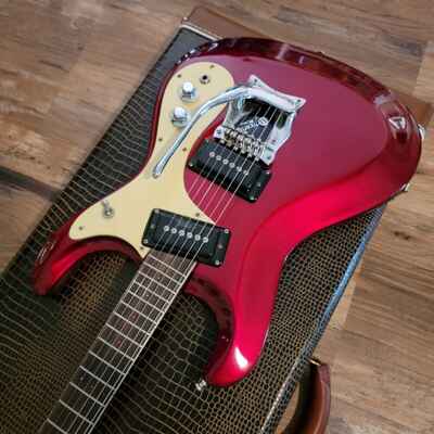 1965 Mosrite Ventures Electric Guitar Candy Apple Red Pro Refin Original Parts