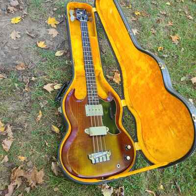 1963 Gibson EB 0 Bass. Wonderful! No Breaks! Orig Gibson Badge Case