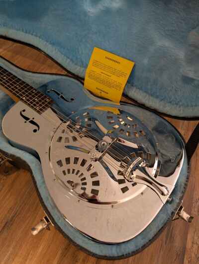 1981 Dobro Model 33S Square Neck Resonator Guitar Brass Great Shape W / OHSC