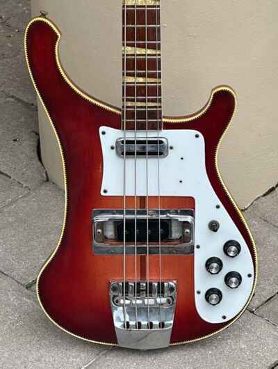 1972 Rickenbacker 4001 Bass stunning Deep Fireglo Crushed Pearl Inlaid Bad Boy !