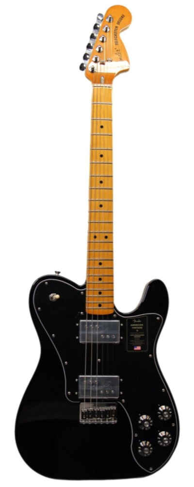 Fender American Vintage II 1975 Telecaster Deluxe Black Electric Guitar