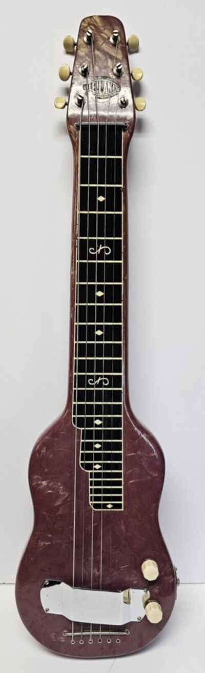 1950s Leilani Vintage Lap Steel Guitar Purple Pearloid