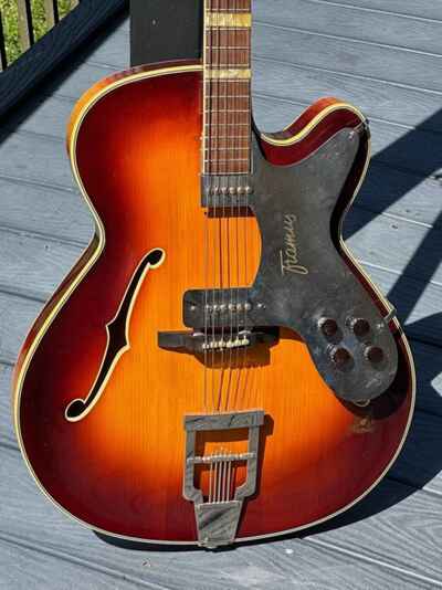 1959 Framus "Billy Lorento" 5 / 120 Electric Archtop owned by Bill Lawrence !