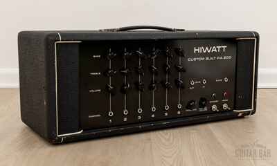 1975 Hiwatt Custom Built PA 200 DR203 Vintage UK-Made Tube Amp Head Hylight KT88