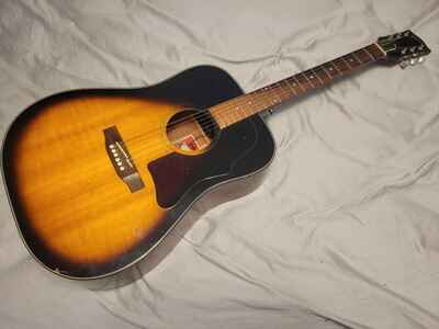 Vintage 1970s 1974 1975 Gibson J45 Deluxe Acoustic Guitar