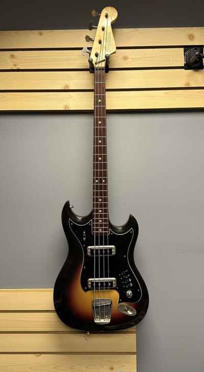 Vintage Hagstrom HIIB H2B  /  F400 1965-66 Bass Guitar Sunburst  Medium Scale