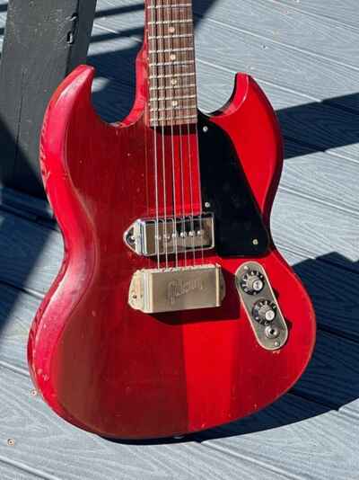 1972 Gibson SG-100 Junior very rare w / 1 P-90 pickup makes a killer slide guitar.