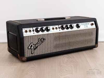 1979 Fender Bassman 70 Silverface Export Vintage Tube Guitar Amp Head, Serviced