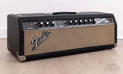 1967 Fender Dual Showman Black Panel Vintage Tube Amp Head AB763, Serviced