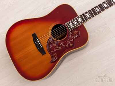 1976 Gibson Hummingbird Custom Vintage Dreadnought Acoustic Guitar Sunburst