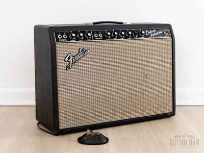 1967 Fender Deluxe Reverb Black Panel Vintage Tube Amp 1x12 w /  Oxford 12L5, Ftsw