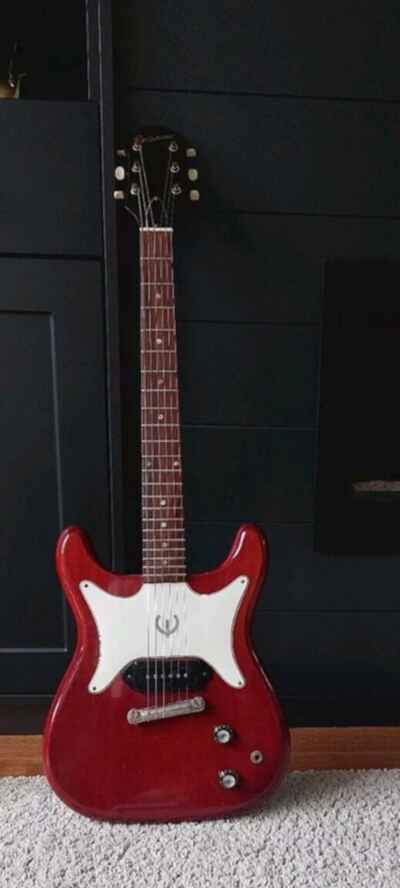 1962 VINTAGE KALAMAZOO RARE EPIPHONE CORONET Cherry Red 5 5LBS Super Light!