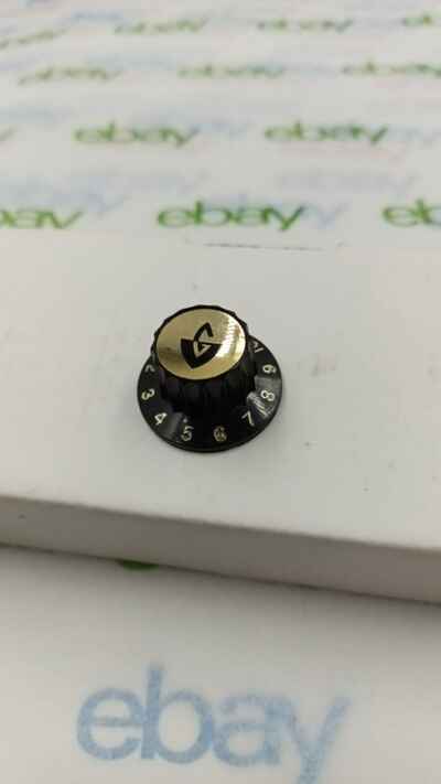 Vintage 1970??s GUILD Guitar VOLUME TONE KNOB Black GOLD Insert  USA S100