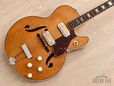 1960 Harmony Meteor H71 Vintage Electric Guitar Blonde w /  Gold Foils & Case