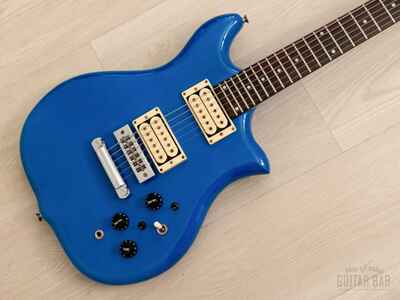 1980s Kawai F-I Jr. Vintage Neck Through Guitar Fruits Color Blue, Japan