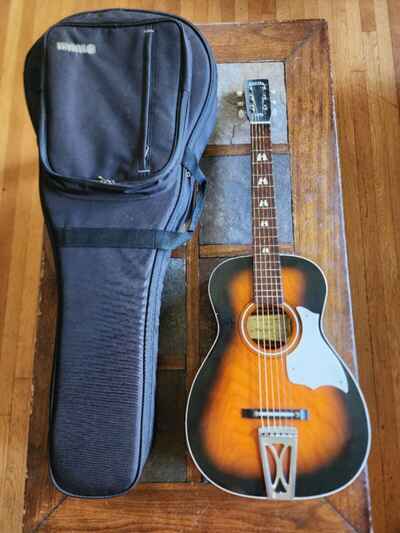 Harmony Stella H-6130 parlor travel guitar vintage USA 60s - sunburst