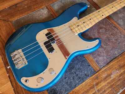 Fender P Precision bass vintage MIJ active EMGs 1984-87 - blue flake