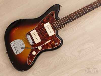 1961 Fender Jazzmaster Pre-CBS Vintage Offset Guitar Sunburst w /  Case