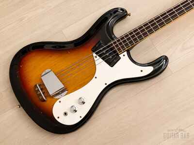 1966 Mosrite Ventures Model Vintage Short Scale Bass Sunburst w /  Case