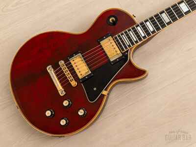1977 Gibson Les Paul Custom Vintage Guitar Wine Red w /  T Tops, Case