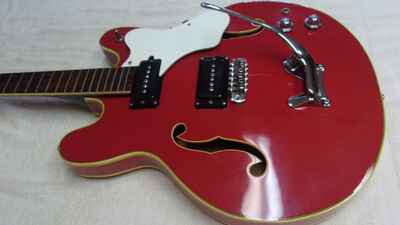 1965-66 Mosrite USA Celebrity All Origional 1 Owner Cherry Semi-Hollowbody w / HSC