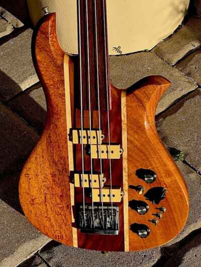 1981 B C. Rich Eagle Fretless Bass made w / fabulous Koa its 1 of a kind & Minty !