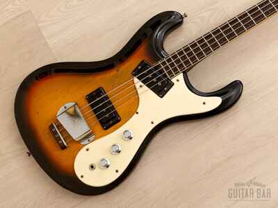 1965 Mosrite Ventures Model Vintage Short Scale Bass Two Pickup Sunburst w /  Case