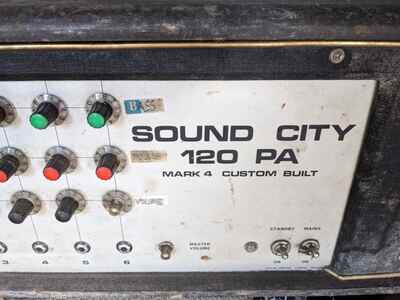 Vintage 1970s Sound City 120  MKIV Mark 4 *C Amplifier