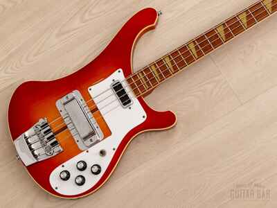 1974 Rickenbacker 4001 Neck Through Vintage Bass Fireglo w /  Case