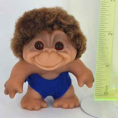 Original Monkey Troll Doll 1960s DAM Made in DENMARK 3" VERY RARE MARKED