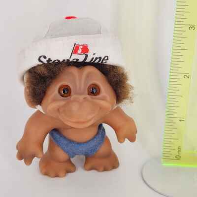 Original Monkey Troll Doll with Hat 1960s DAM Made in DENMARK 3" VERY RAR MARKED