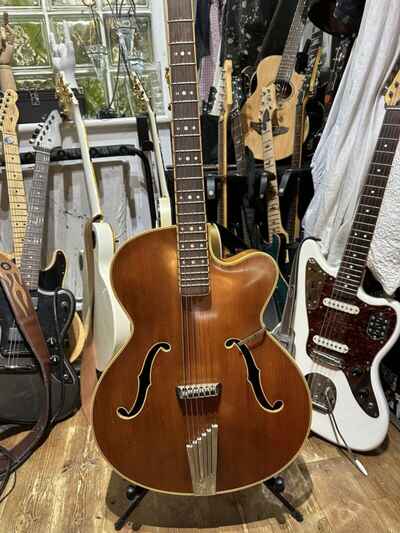 Hofner President 1958 Vintage Archtop Acoustic. Well Loved And Plays Just Fine