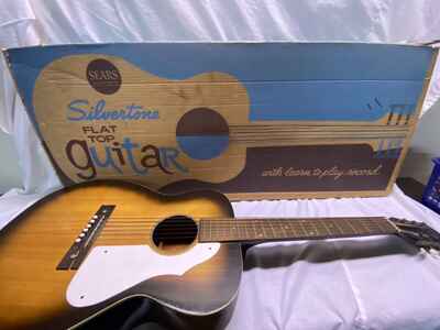 Vintage Sears Silvertone acoustic guitar Original Box