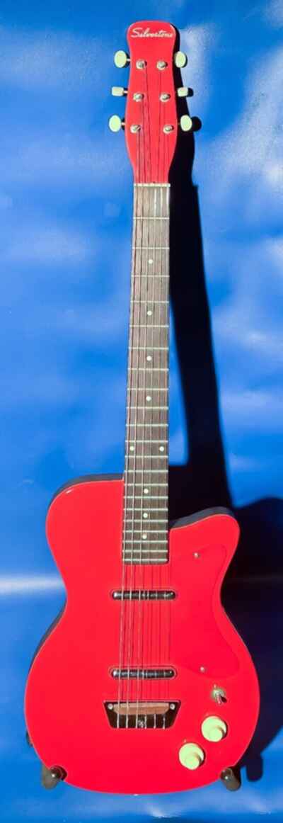 1956 Silvertone 1360  /  Danelectro U2 All Original! Rare Flame Red!!