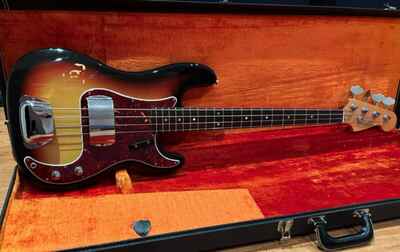 Fender Precision Bass Sunburst 1966 Vintage Original with OHSC U S.A.