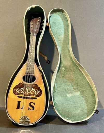 Antique 1920??s Sears, Roebuck & Co. Supertone Bowlback Mandolin Style 350, Case